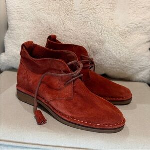 Hush Puppies Women's Chukka Boots - Deep Red Suede